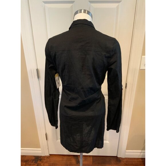 Free People Black Button-Up Collared Shirt Dress , Size S, NWT! - Picture 6 of 7